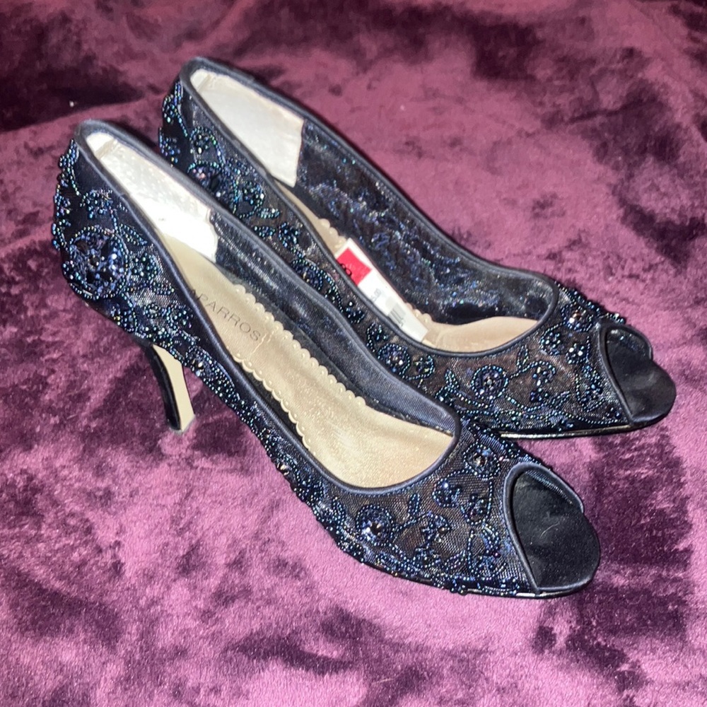 COPY - Chaparros green blue and black iridescent heels  |  Women’s size 8